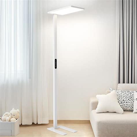 Modern LED Floor Lamp, 10000LM Touch Dimming Standing Lamp, 4000K Full ...