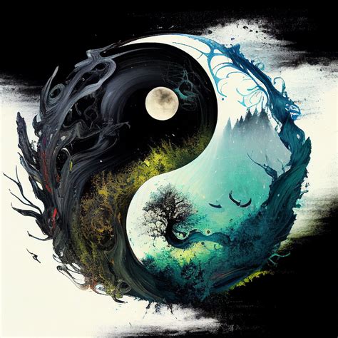 Find Balance With an Acid Style Yin Yang Digital Print! - Etsy | Yin ...