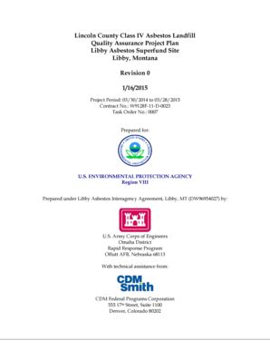 Fillable Online Lincoln County Class IV Asbestos Landfill Fax Email ...