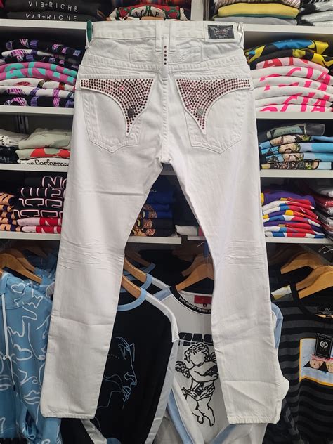 robin's jean MENS WHITE/RED EMBELLISHED JEANS 100% AUTHENTIC MADE IN ...