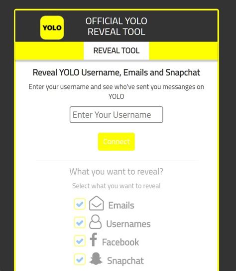 Reveal yolo identity snapchat