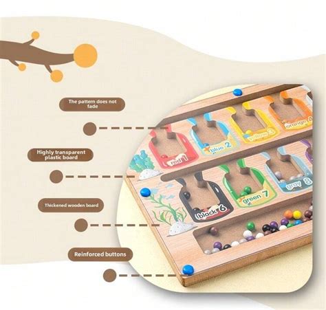Wooden Children's Magnetic Drawing Board, Early Educational Maze ...