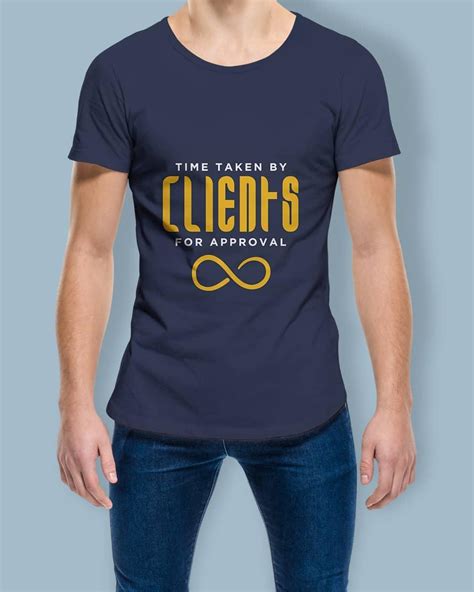 Client Approval Infinity - Half Sleeve T-shirt – Creative Dukaan