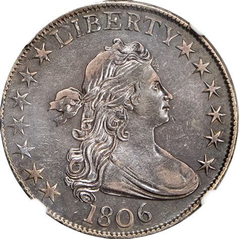 1806 Draped Bust Half Dollar. O-125, T-14. Rarity-5. EF Details ...