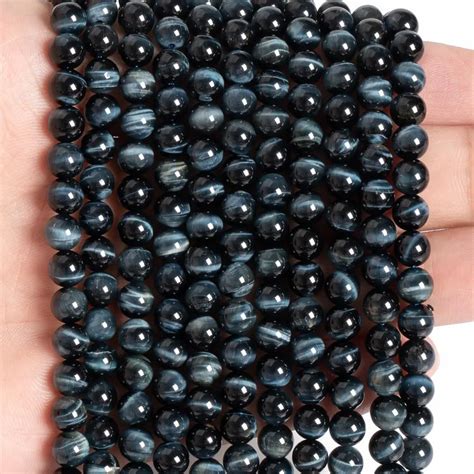 AAA QUALITY DARK TIGER EYE' 1 STRING/LINE PACK OF 8 MM 45-46 BEADS APP ...
