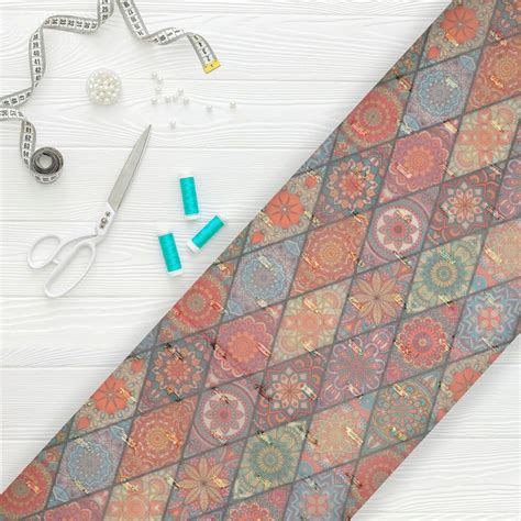 Multi Color Ethnic Pattern Digital Print Chiffon With Golden Zari Dobb ...