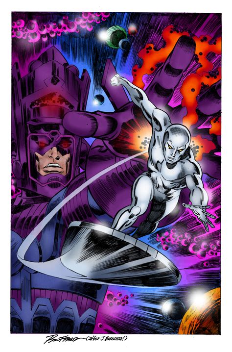 Galactus Vs Silver Surfer Drawing