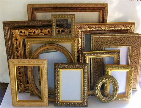 Set of 13 Shades of Gold Picture Frames for Gallery Wall, Wedding Decor ...