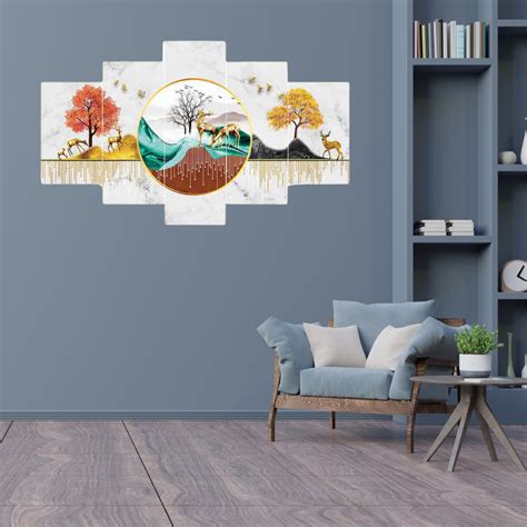 Set Of Five Framed Painting – Allure Box