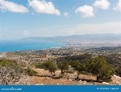 Coastal Landscape with Town of Latchi in Cyprus, Greece Stock Image ...