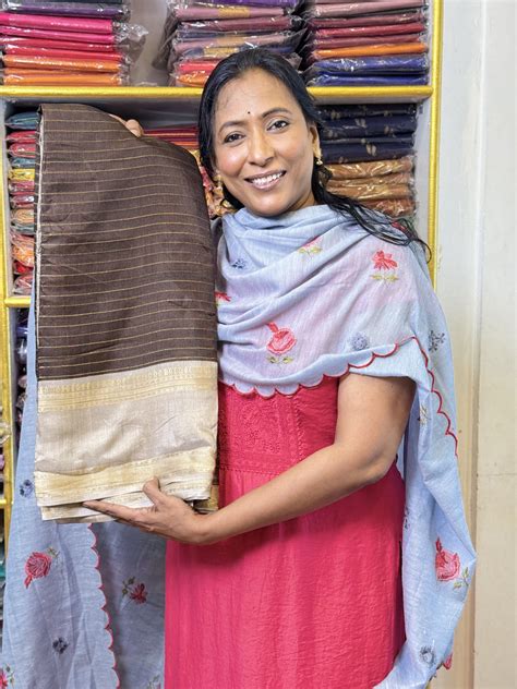 Coffee-Brown Mysore Silk Saree – Manya Clothing