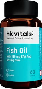 HEALTHKART hk vitals Fish oil (1000 Omega 3, with 180 mg EPA & 120 mg ...