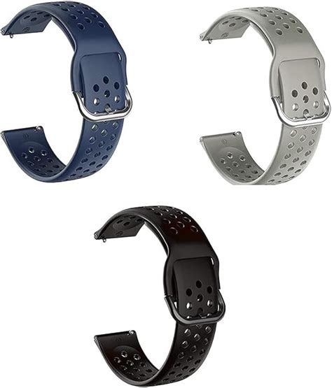 Sounce Silicone 19mm Replacement Band Strap with Metal Buckle ...