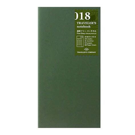 Midori Traveler's Notebook navulling free diary weekly 018