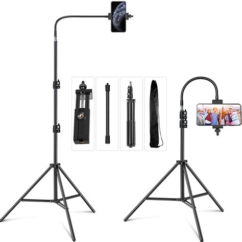 Cell Phone Tripod 27 inch to 80 inch Adjustable Phone Video Stand for ...