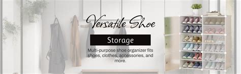 Zemic Plastic Shoe Rack for Home with Door,Adjustable Plastic Shoe Rack ...