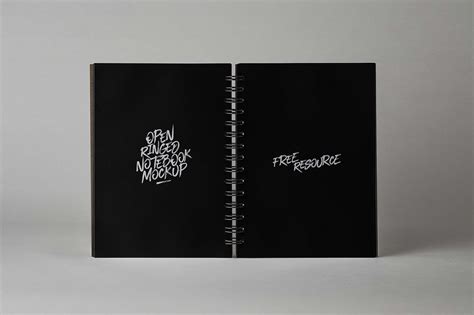 Free Open Ringed Sketchbook Mockup (PSD)