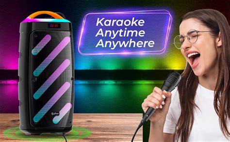 pTron Fusion Bold 100W Karaoke Bluetooth Party Speaker with Punchy ...