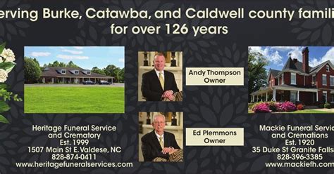 HERITAGE FUNERAL HOME, VALDESE