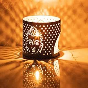 Buy Kaameri Bazaar Metal Buddha Shadow Votive Candle Light Holder ...