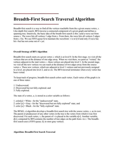 Breadth First Search (Bfs) Algorithm 的图像结果