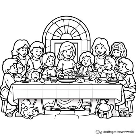Last Supper Coloring Sheets