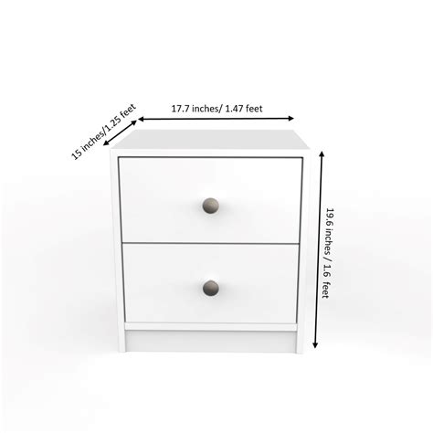 Liam Bedside Table - Frosty White | Neehv Home Furniture