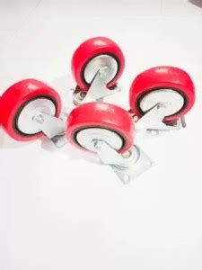 Hkey 5 inch break caster wheel, heavy duty plate with saftey break ...