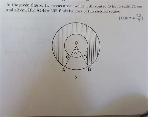 in the given go figure, two concentric circle with center o have radii ...