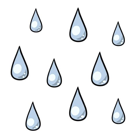 Cartoon Rain Drops
