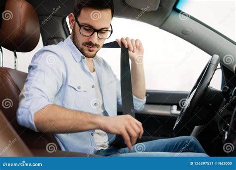 Fasten the Car Seat Belt. Safety Belt Safety First while Driving Stock Image - Image of ...