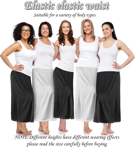 Jiuguva 2 Pieces Half Slip Lace Long Underskirt India | Ubuy