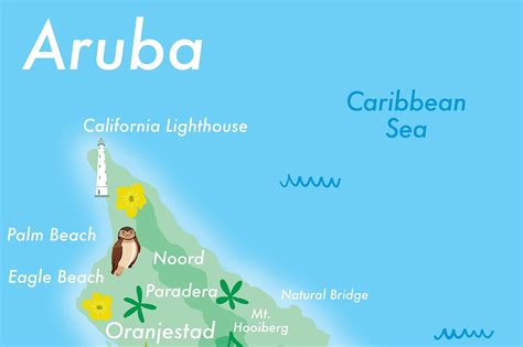 aruba map caribbean