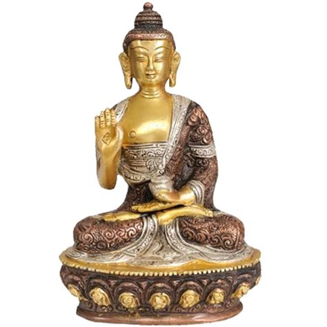 Buy Idol Collections Multicolor Blessing Buddha Sitting On Base Symbols ...