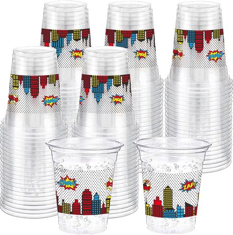 Funnymoom 60 Pack Hero Cup 12 oz Boom Pow Crash Zap Disposable India | Ubuy
