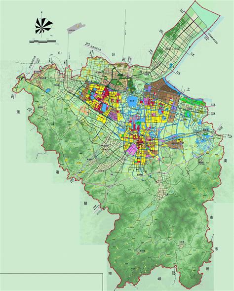 绍兴市区地图高清版,绍兴市区旅游,绍兴市区矢量图_大山谷图库