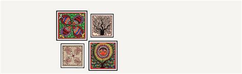 Artdarshan Vibrant Colourful Madhubani Art Handmade Painting| Set of 4 ...