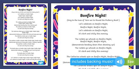 Bonfire Night Action Rhyme Poster - Twinkl