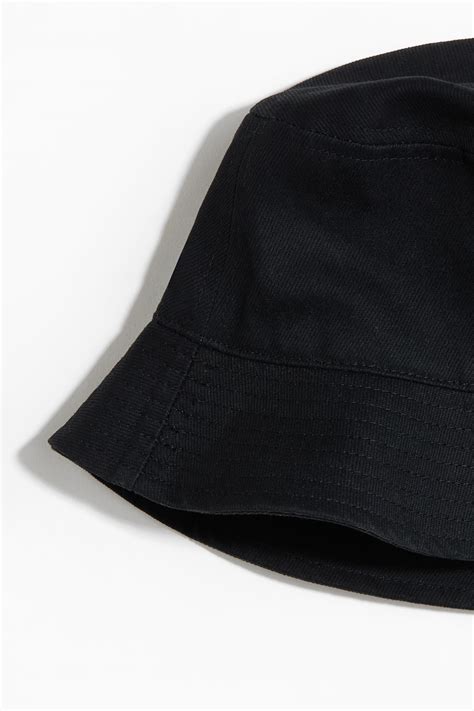 Men’s Black Cotton bucket hat | H&M IN