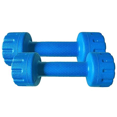 Buy Forgesy 77096 PVC Plastic Dumbbell Set, 1Kg Pack of 2 (Blue) Online ...