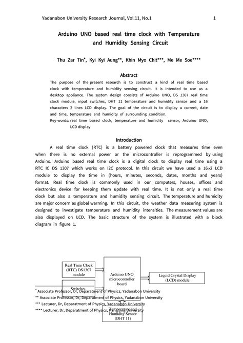 Arduino UNO based real time clock with Temperature and Humidity Sensing ...