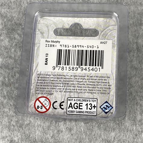 FFG Arkham Horror Investigator Rex Murphy Miniature | Ubuy India