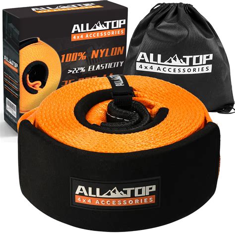 100% Nylon Recovery Tow Strap - 3in x 20ft - 35,000 Lbs | ALL-TOP