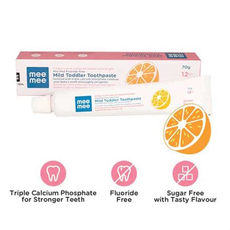 Order Mee Mee Fluoride-Free Orange Flavor Toothpaste - 70g Online
