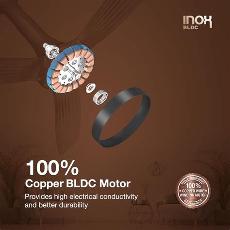 Buy HAVELLS Inox 5 Star 1200mm 3 Blade BLDC Motor Ceiling Fan with ...