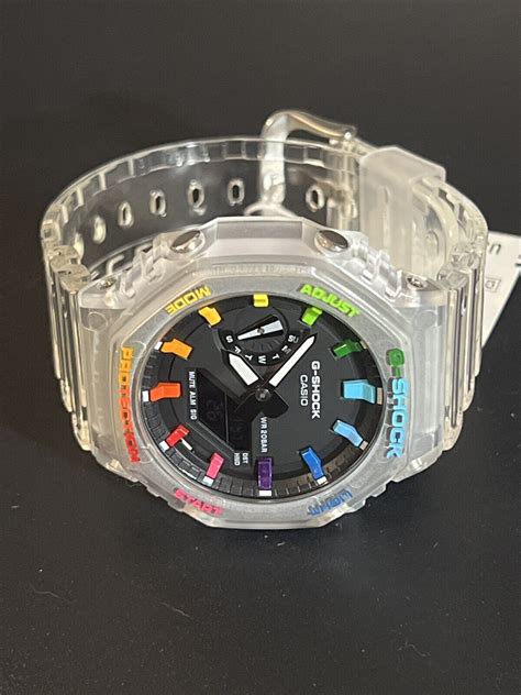 Buy Casio G-SHOCK GA-2100 - Custom Jellyfish Rainbow CasiOak Mod ...