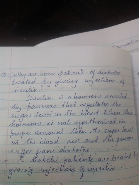 Why are some diabetes patients treated with insulin injections ...