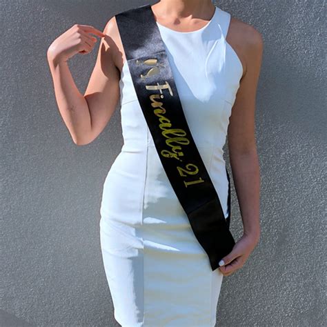 Finally 21 Birthday Sash Happy Twenty First 21st Party Sashes - Etsy