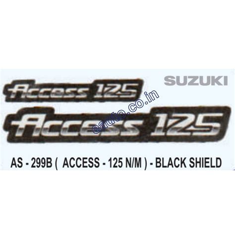 Graphics Sticker Set for Suzuki Access 125 | New Model | Black Shield
