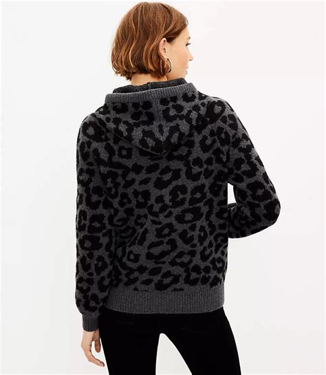 Leopard Print Hoodie Sweater